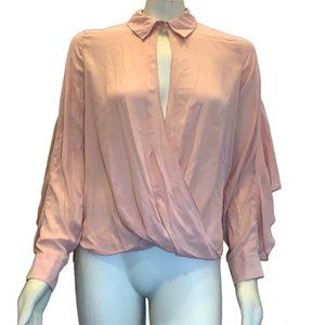 Faded Peach Cut Out Blouse